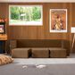 Jaxx Zipline 3-Piece Stationary Convertible Sleeper Sofa in Toffee Velvet, , large
