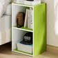 HOMLUX 2-Tier Open Shelf Bookcase in Green and White, , large