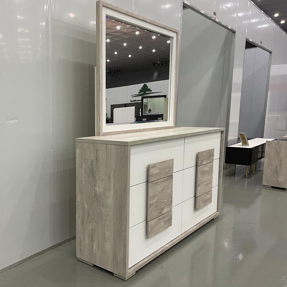 Mayberry Hill San Matteo 4-Piece Twin Bedroom Set in Ash Grey and White, , large