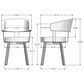 Amisco Grissom Dining Side Chair in Black Coral, , large