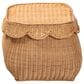 Baxton Studio Ayleen Small Basket with Scalloped Lid in Light Honey, , large