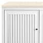 James Martin Vanities Athens 60" Single Bathroom Vanity in Glossy White with 3 cm Carrara White Marble Top and Rectangular Sink, , large
