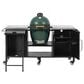 HOMLUX 72.4" Outdoor Kitchen Island with Large Fold-out Prep Table and Adjustable Shelves for Big Green Egg in Black, , large
