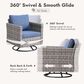 HOMLUX 10-Piece Outdoor Patio Wicker Sectional Furniture Set in Denim Blue, , large