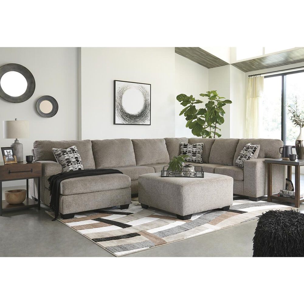 Ashley Ballinasloe Oversized Accent Ottoman in Platinum, , large