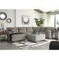 Ashley Ballinasloe Oversized Accent Ottoman in Platinum, , large