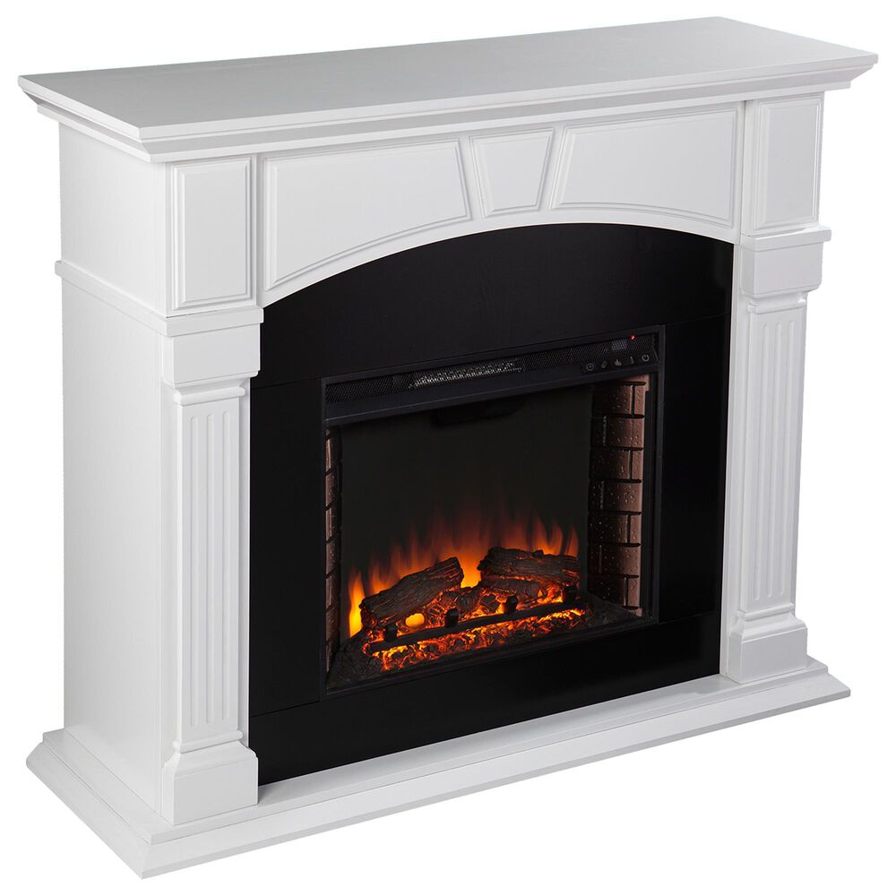 Southern Enterprises Altonette 48" Electric Fireplace in White/Black, , large