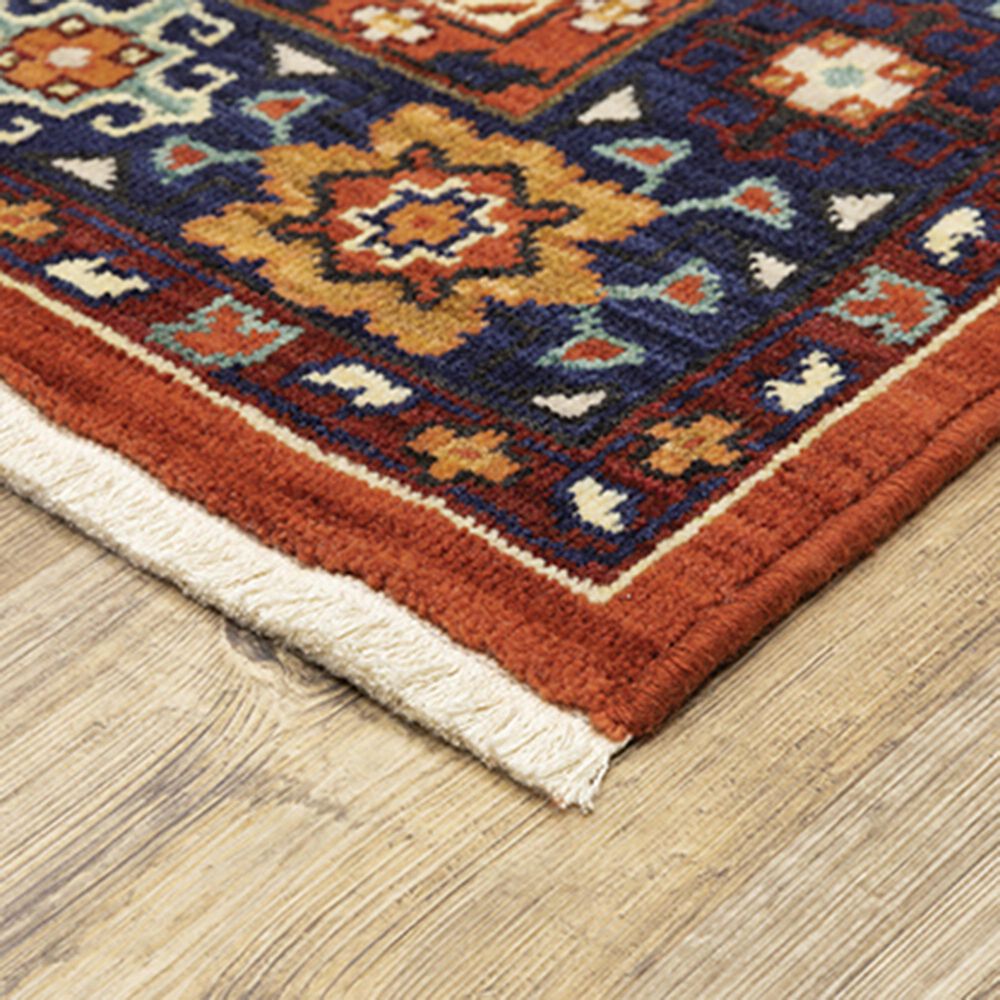 Oriental Weavers Lilihan Medallion 2061V 2&#39; x 6&#39; Red and Blue Scatter Rug, , large