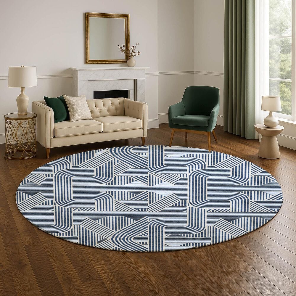 Dalyn Rug Company The Reserve TR14 Gold 8&#39; Round Indoor/Outdoor Area Rug, , large