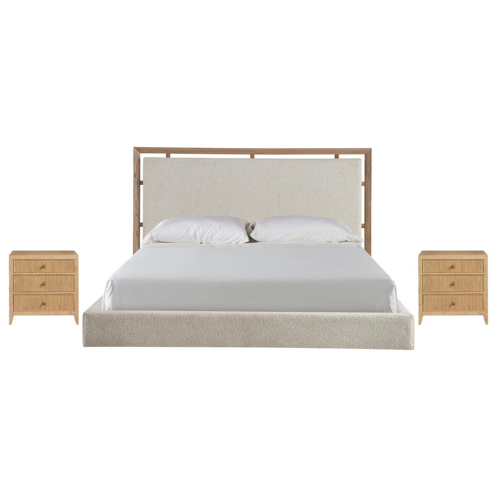 Universal Furniture Avaline King Platform Bed with Two Nightstands in Skylark, , large