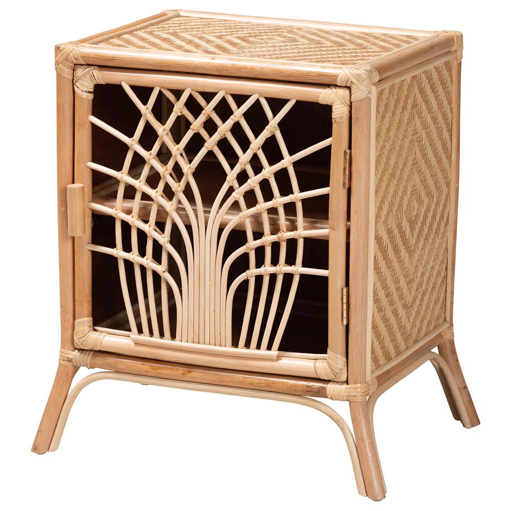 Baxton Studio Danna 2-Shelf Nightstand in Natural Brown, , large