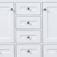 Lexora Home Dukes 48" Double Bathroom Vanity in White with 2 cm White Quartz Top and Rectangular Sinks, , large