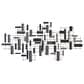 Maple and Jade 30" x 60" Geometric 3D Stripes Wall Decor in Matte Black, , large
