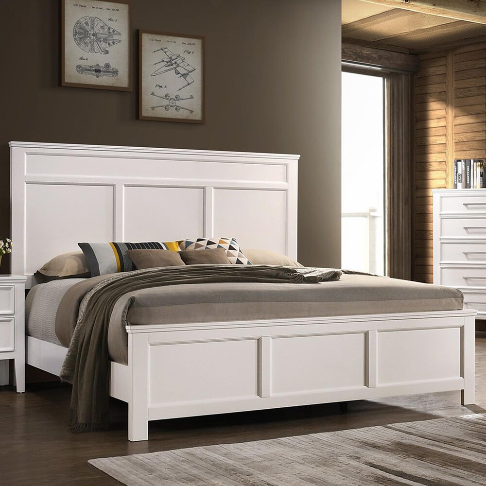 New Heritage Andover King Panel Bed in White, , large