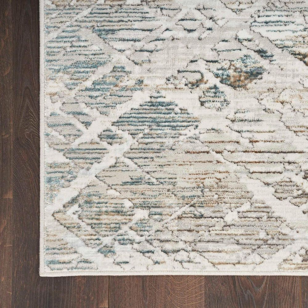 Nourison Glitz GLZ11 Grey and Multicolor 9&#39; x 12&#39; Area Rug, , large