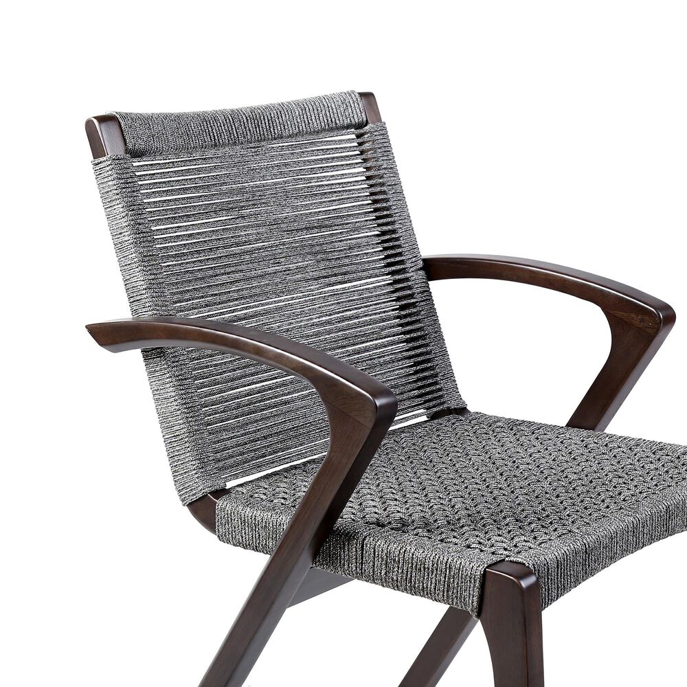 Blue River Nabila Outdoor Dining Chair with Gray Rope in Dark Earth (Set of 2), , large