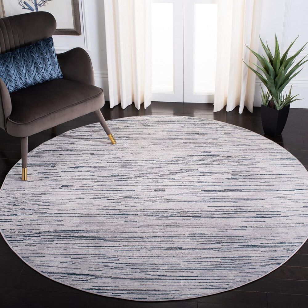 Safavieh Orchard  ORC668 6&#39;7&quot; Round Grey and Blue Area Rug, , large