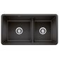 Blanco Precis Reversible 1-3/4 Double Bowl Kitchen Sink with Low Divide in Anthracite, , large