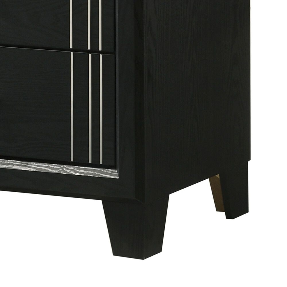 Crown Mark Charlie 5-Piece Queen Panel Bedroom Set in Charcoal, , large