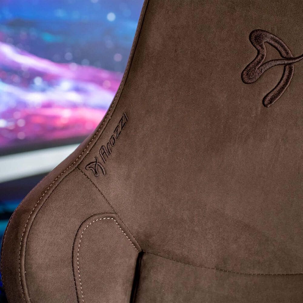 Arozzi Vernazza Supersoft Fabric Gaming Chair in Brown, , large