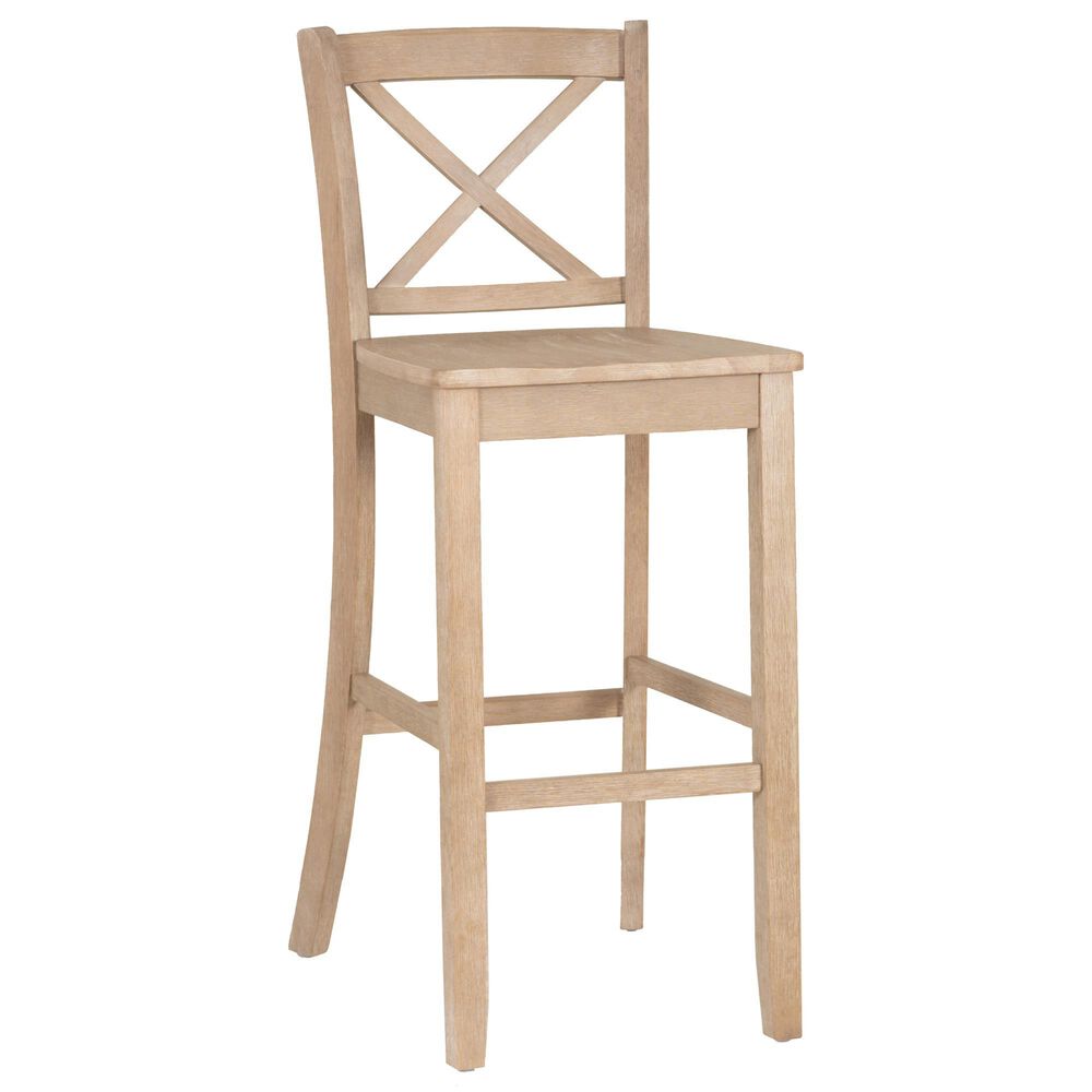 Linon Home Decor Torino X-Back Bar Stool in Grey Wash, , large