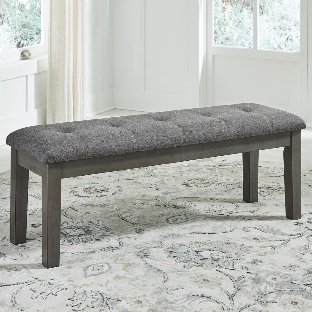 Ashley Hallanden 50&quot; Dining Bench in Antiqued Gray, , large
