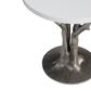 Bernhardt Cyprus End Table in Shiny Nickel and Bone - Table Only, , large