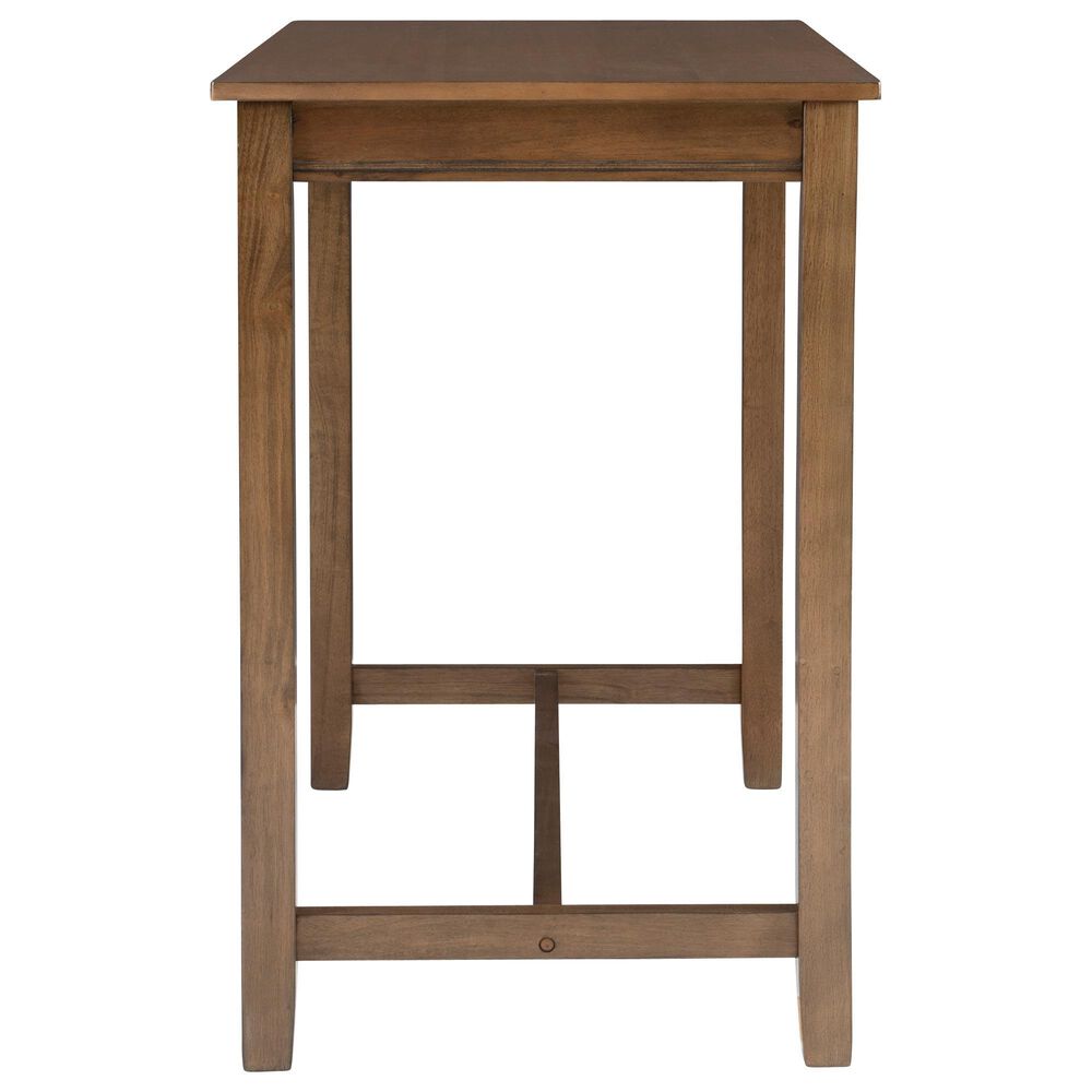 Linon Home Decor Claridge Counter Height Pub Table in Rustic Brown - Table Only, , large
