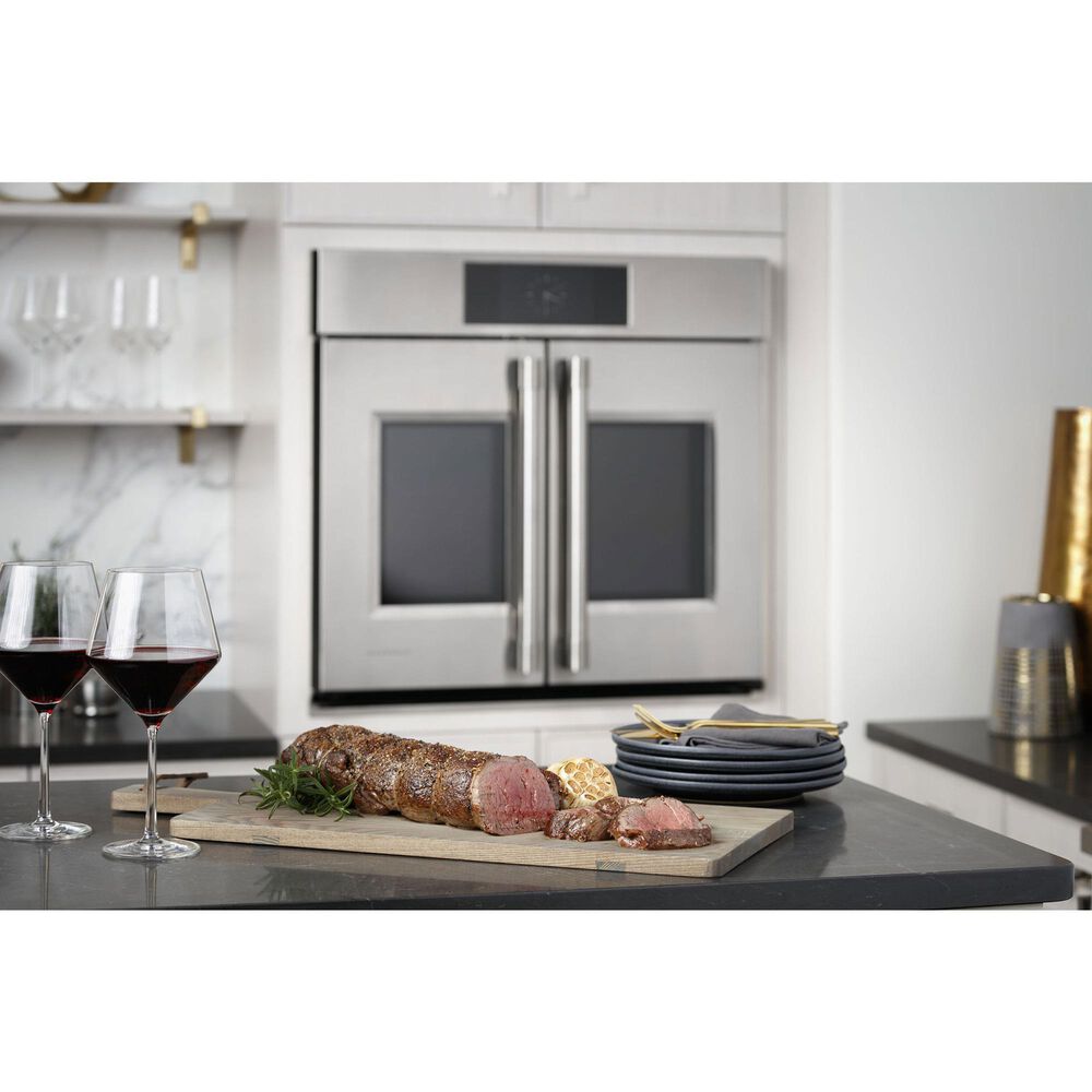 Monogram Statement 30&quot; Smart French Door Electric Single Wall Oven in Stainless Steel, , large