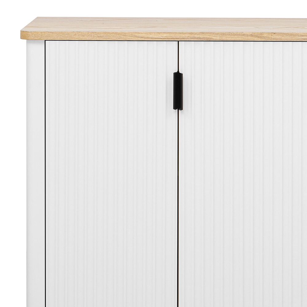 HOMLUX 51" Kitchen Island with Drop Leaf in White Ash, , large