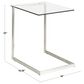 Lumisource Zenn End Table in Stainless Steel and Clear, , large