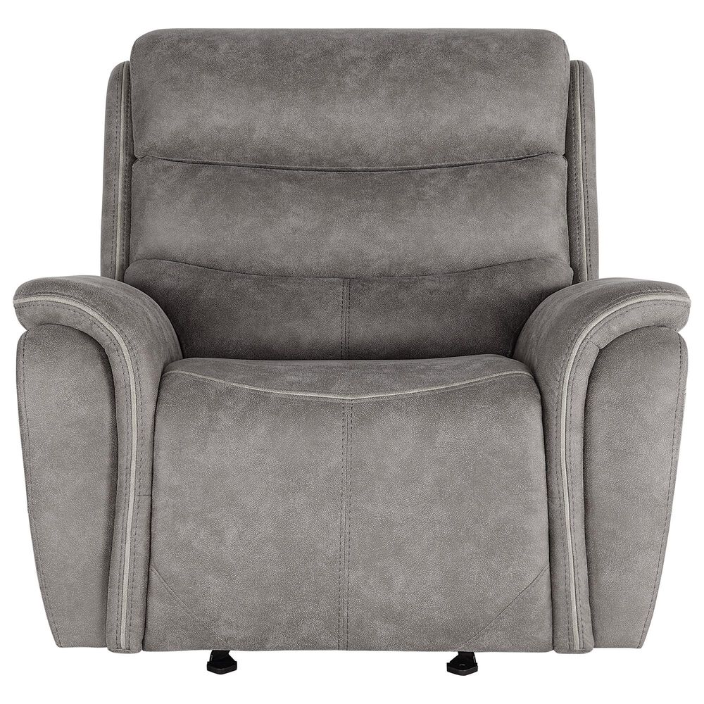 New Heritage Design Kamari Manual Glider Recliner in Gray, , large