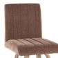 LumiSource Hank Swivel Counter Stool with Brown Fabric Upholstery in Whitewashed and Black (Set of 2), , large