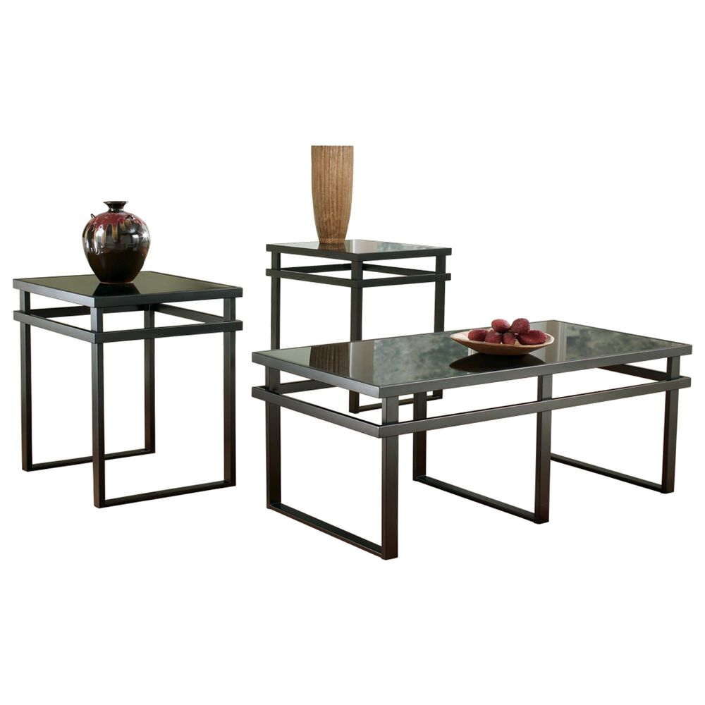 Ashley Laney 3-Piece Occasional Table Set in Black, , large
