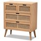 Baxton Studio Alina 4-Drawer Accent Storage Cabinet in Medium Oak, , large