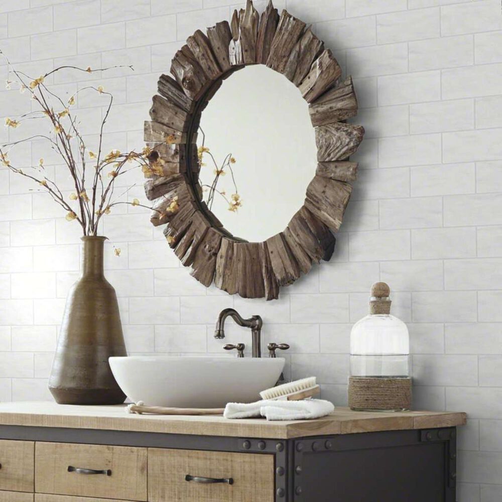 Shaw Geoscape White 3&quot; x 6&quot; Ceramic Wall Tile, , large