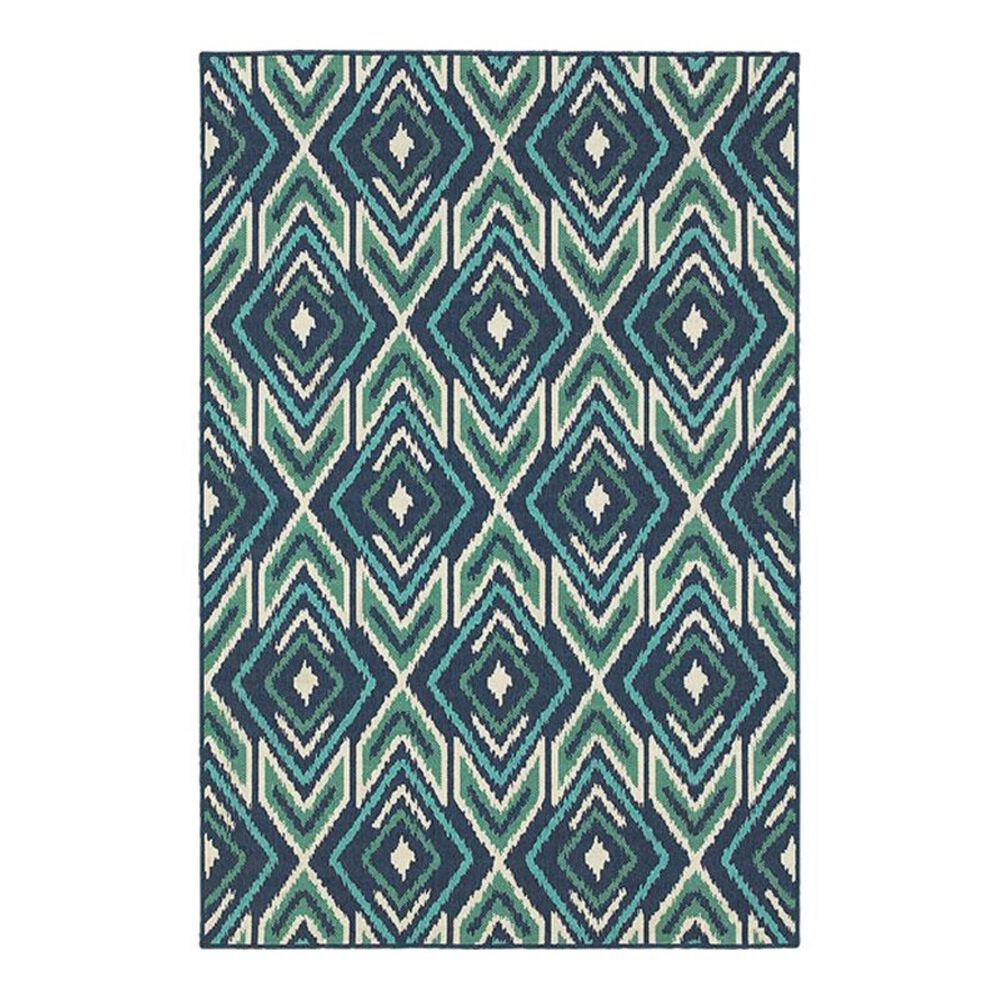Oriental Weavers Meridian 2209B 2'3" x 7'6" Navy Runner, , large