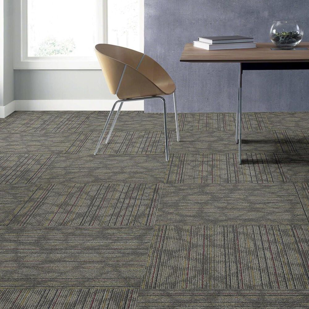 Shaw Warp It 24&quot; x 24&quot; Carpet Tile in Linen, , large