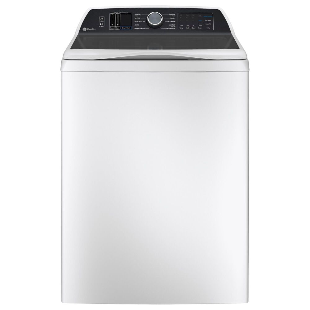GE Profile 5.3 Cu. Ft. Top Load Washer with Agitator in White, , large