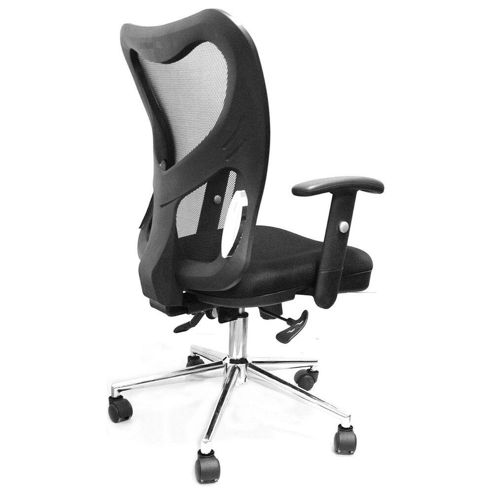 Rta Products Llc High Back Mesh Office Chair With Chrome Base in Black, , large