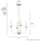 Hunter Southcrest 18" 4-Light Chandelier in Distressed White, , large
