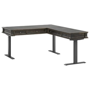 Wycliff Bay Kingston L-Shaped Lift Desk in Slate, , large
