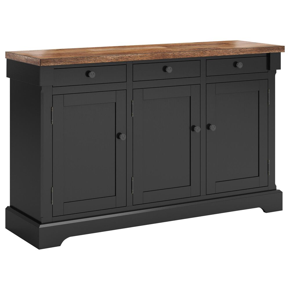 Ashley Wildenauer Dining Room Buffet in Warm Satin Black and Brown, , large