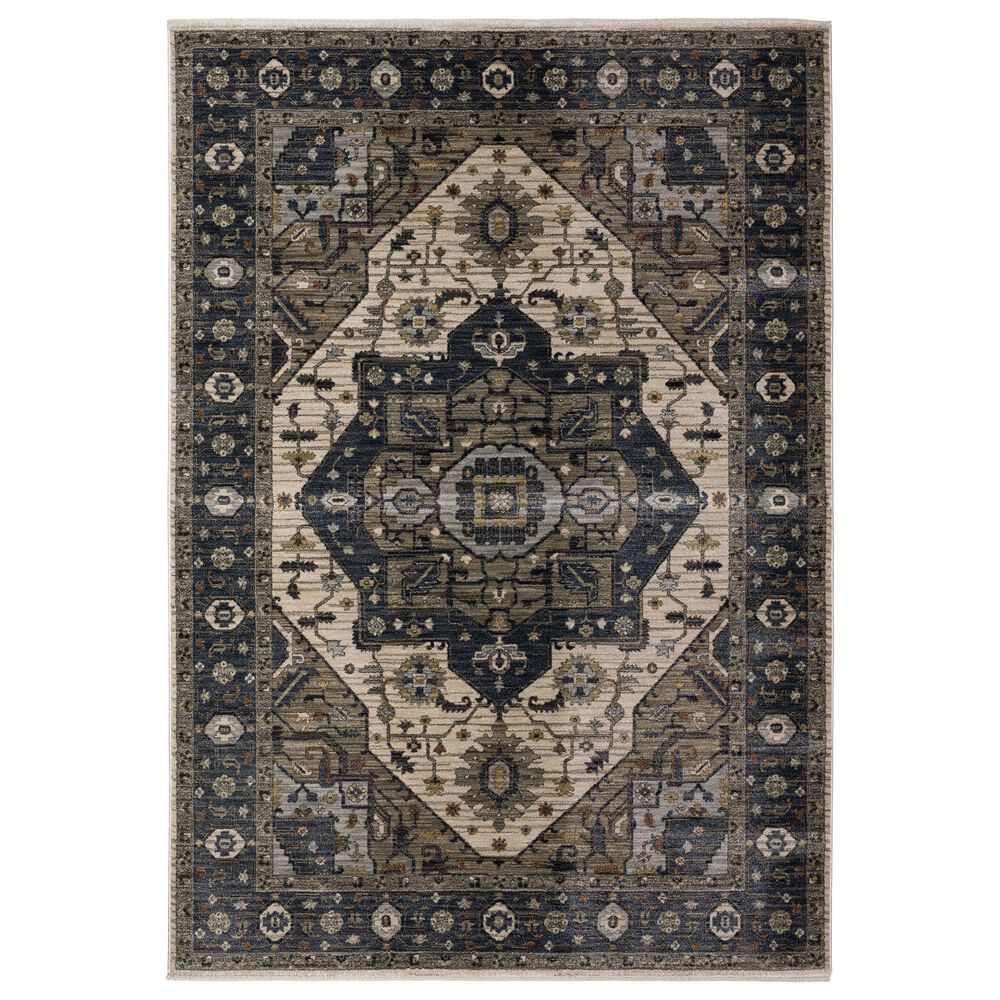 Oriental Weavers Eliana Blue and Brown 3"3" x 5" Area Rug, , large