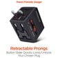 Hypercel All-In-One World Travel Adapter in Black, , large