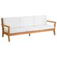Linon Home Decor Carenen Outdoor 3-Seat Sofa with White Cushions in Natural, , large