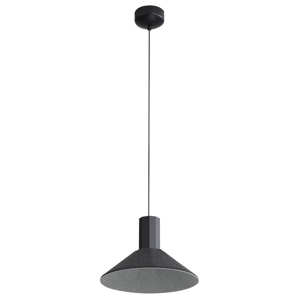 Golden Lighting Faroe 13" 1-Light LED Pendant in Flecked Black and Grey, , large