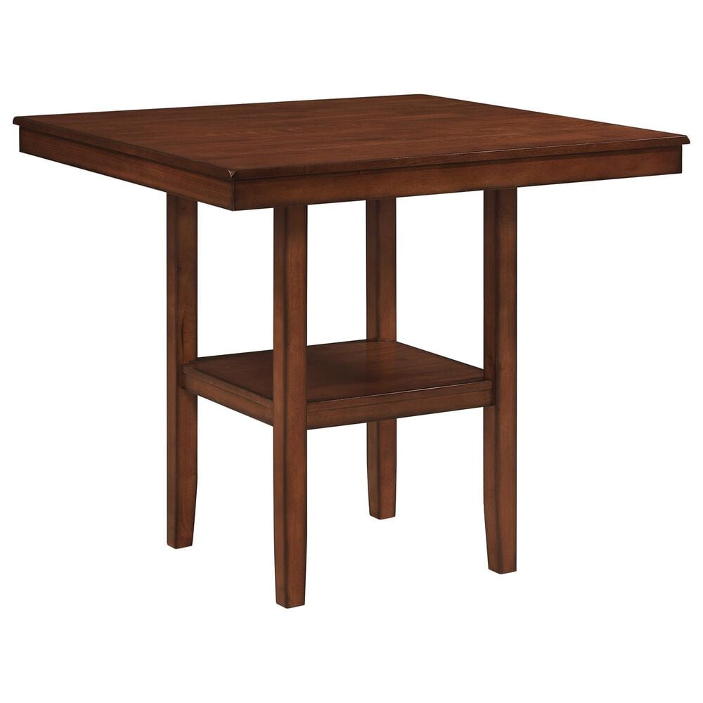 Valor Living Carlson 5-Piece Square Counter Height Dining Set in Walnut, , large