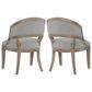 Hooker Furniture Boheme Garnier Barrel Back Chair with Grey Cushion in Antique Milk (Set of 2), , large