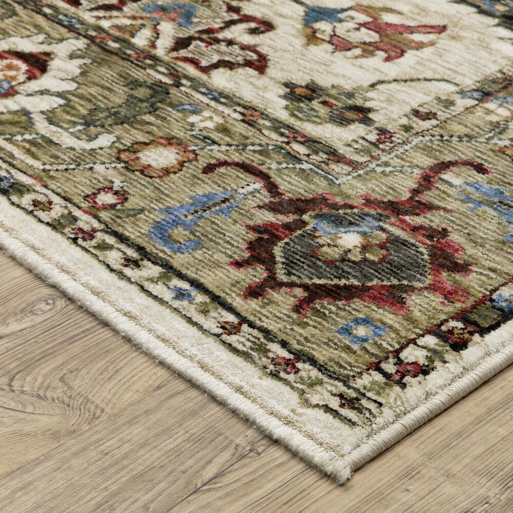 Oriental Weavers Hastings HA03W 2&#39;3&quot; x 7&#39;6&quot; Ivory Runner, , large